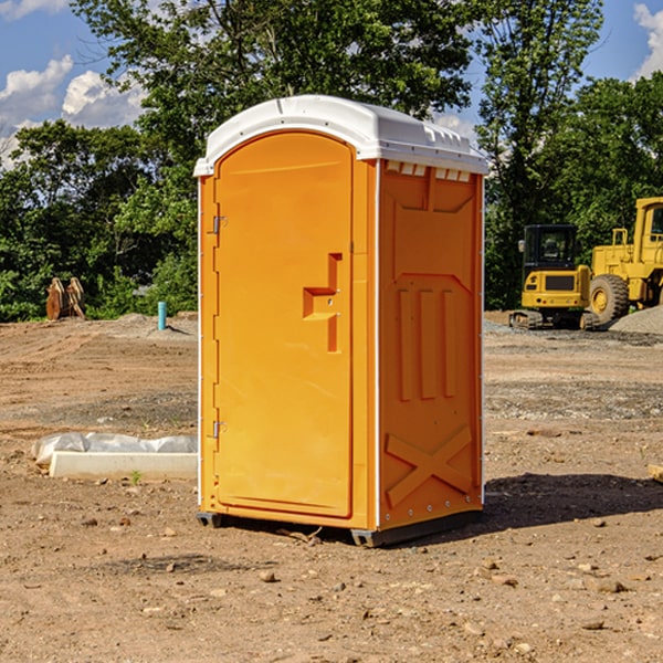 how often are the portable restrooms cleaned and serviced during a rental period in Reade Pennsylvania